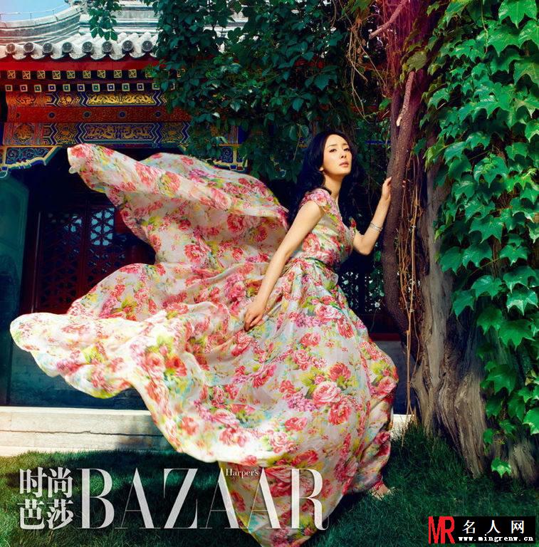 杨幂2011《时尚芭莎》写真曝光 彰显古典气质(1)