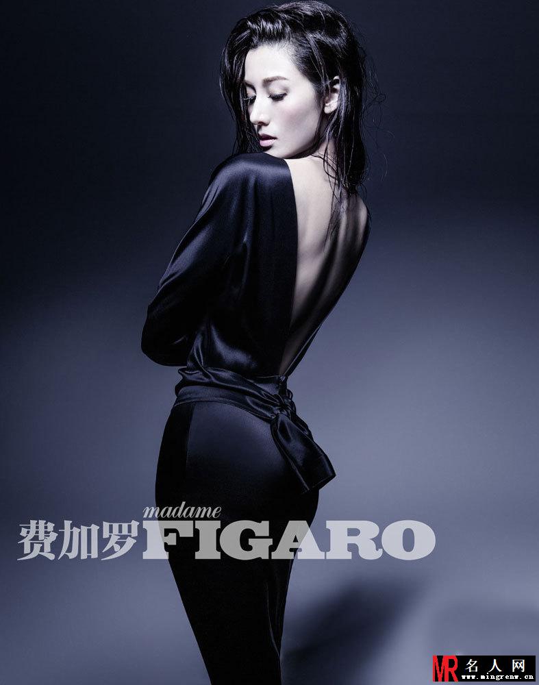 李嘉欣登费加罗封面 性感红唇女人味十足(1)