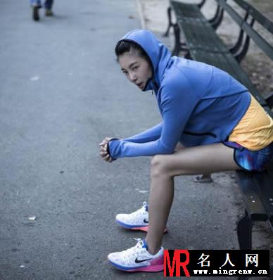 张雨绮纽约跑步写真曝光 以运动撞击时尚(1)