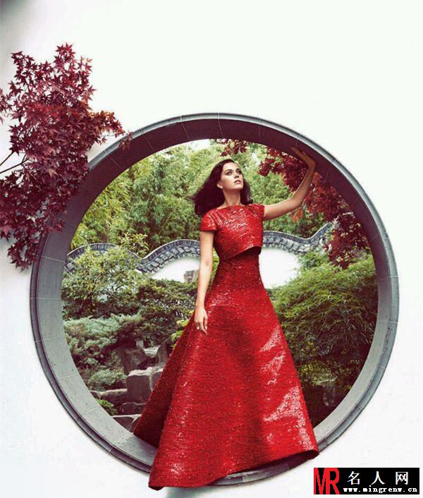 水果姐凯蒂·佩里中国风写真 中西融合美掉渣(1)