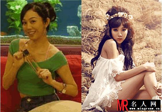 网传姜妍整容前后对比照：秒变大妈(1)