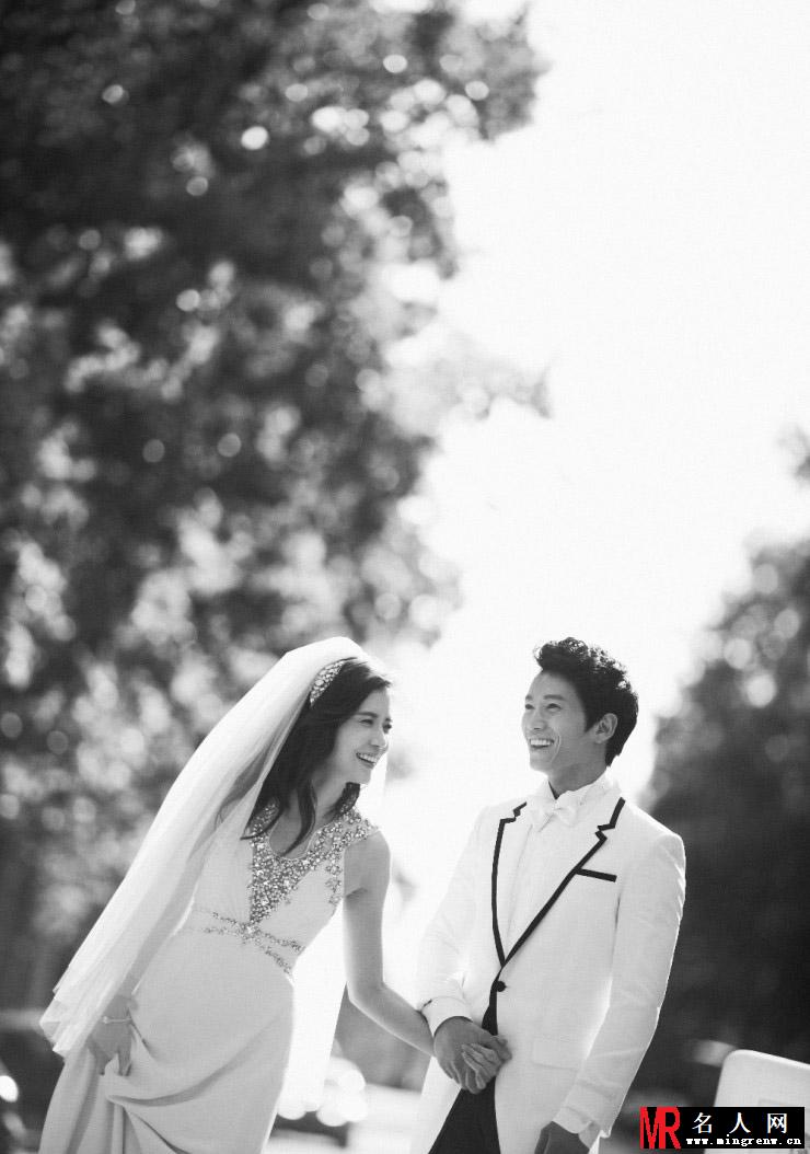 韩星池城李宝英浪漫婚甜蜜纱照曝光(1)
