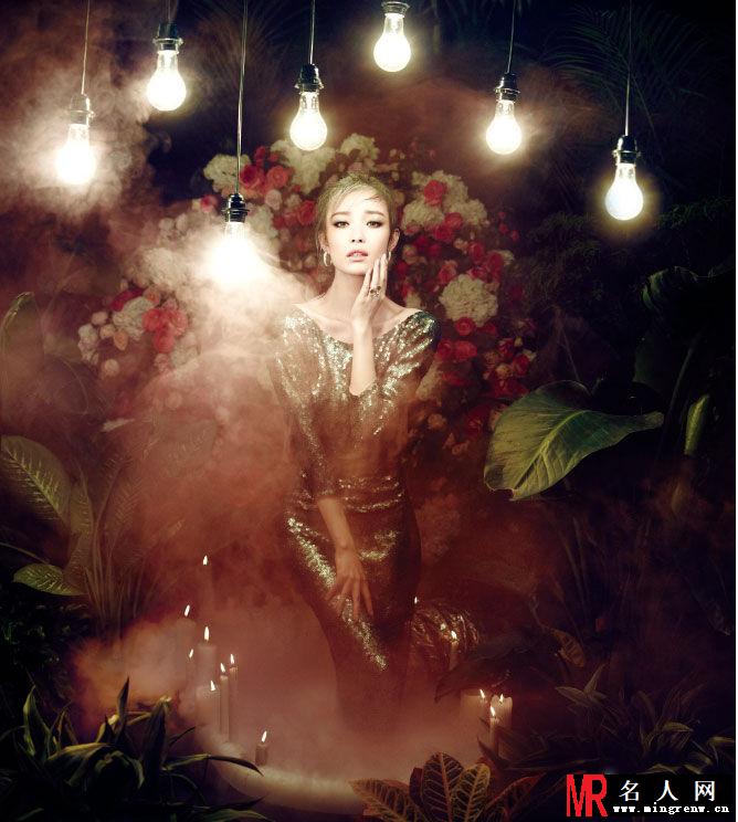倪妮全新时尚大片 置身花海唯美梦幻(1)