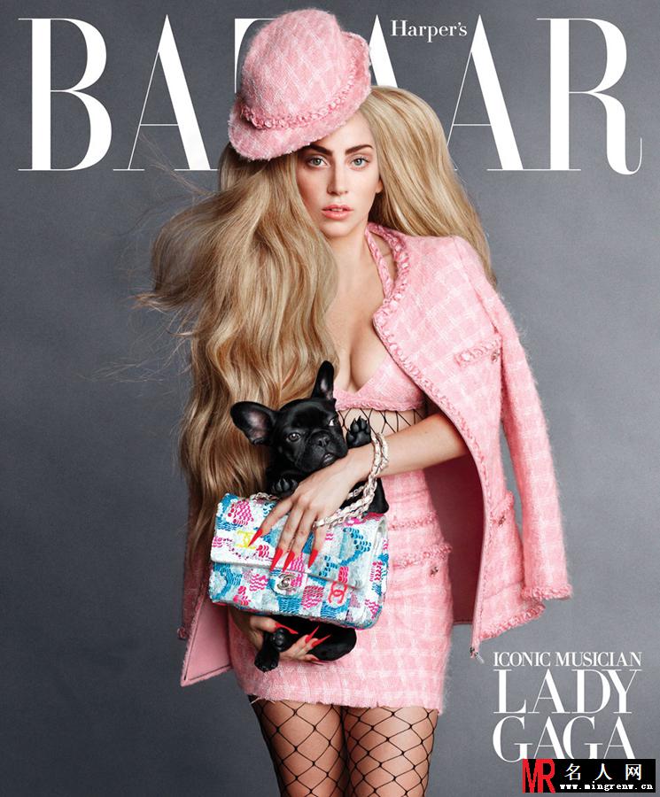 lady gaga登杂志封面 性感网袜突显聊骚个性(1)