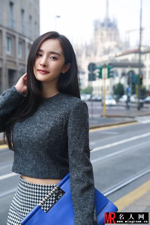 杨幂2013米兰时装周街拍图集 辣妈风采依旧(1)