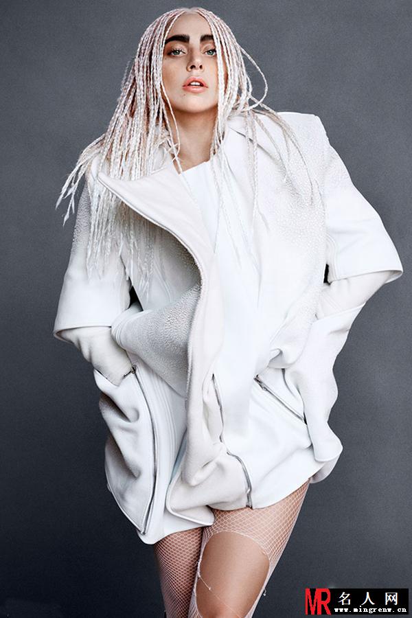 lady gaga登杂志封面 性感网袜突显聊骚个性(1)