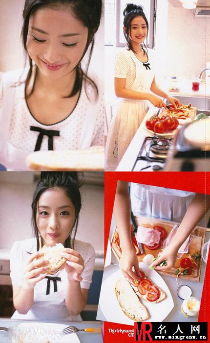 日本厚嘴唇美女石原里美清纯旧照 少女风情(1)