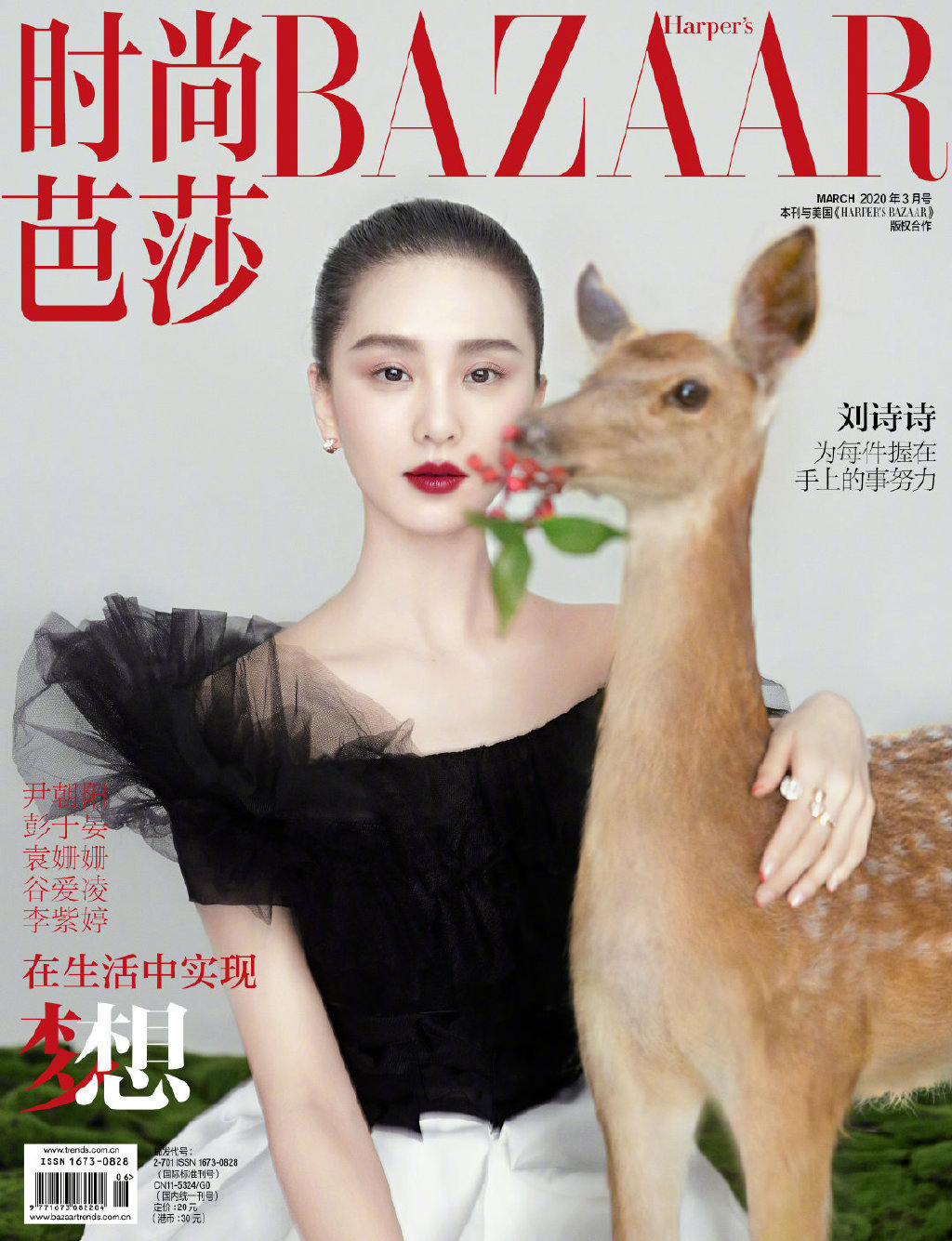 刘诗诗手绘封面 画笔勾勒出灵动艺术(1)