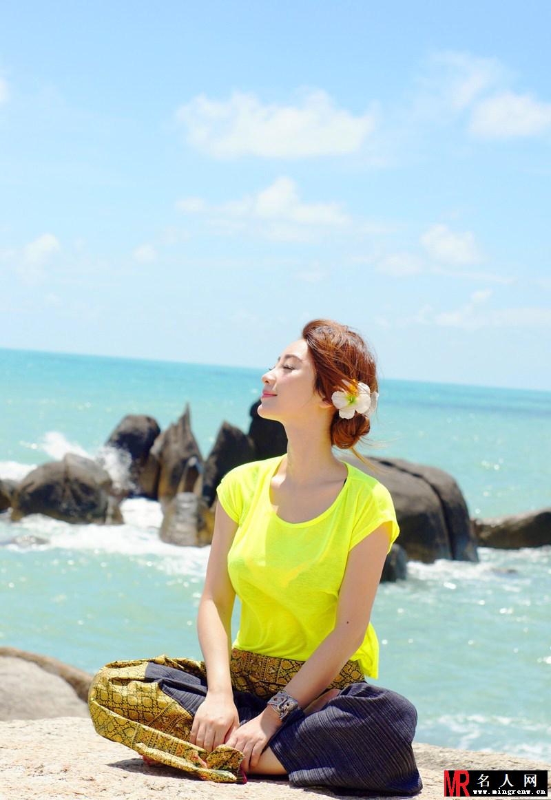 柳岩苏梅岛海滩唯美写真全集 性感小清新(1)