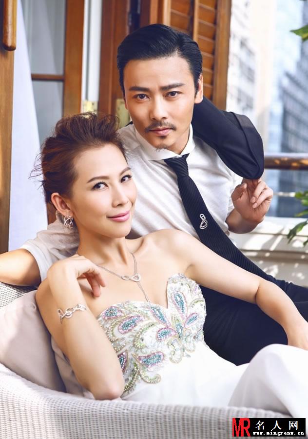 蔡少芬张晋甜蜜秀恩爱拍摄时尚大片 俏皮且甜蜜(1)