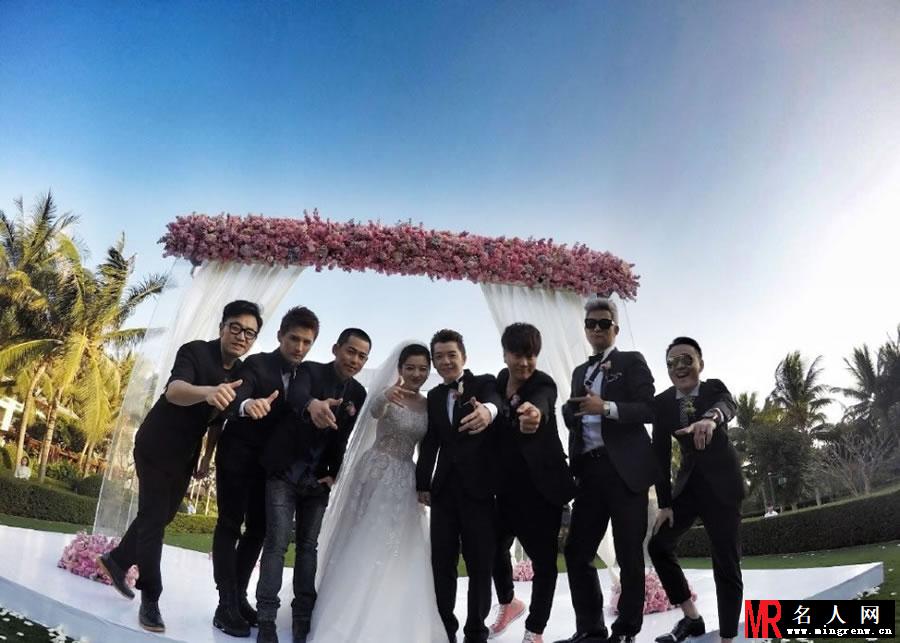 王栎鑫婚礼全套组图 快男伴郎团抢镜(1)