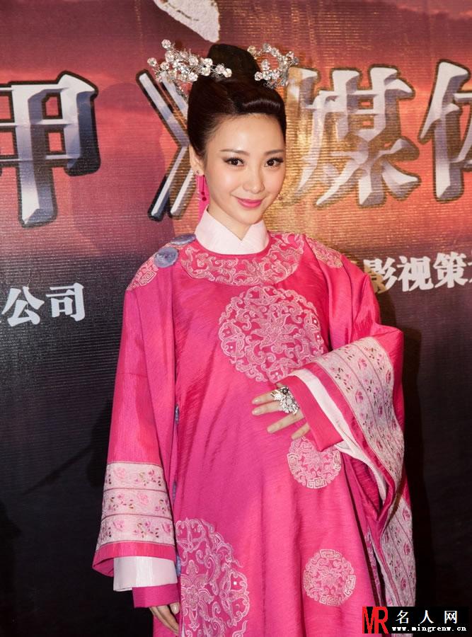 龙门飞甲媒体见面会 柳岩挺大肚古装亮相(1)