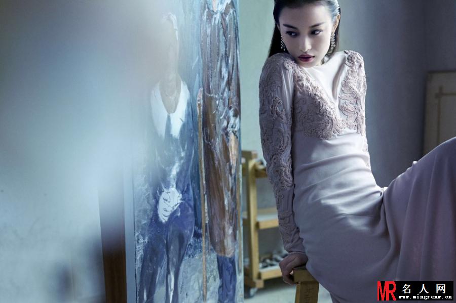 倪妮时尚写真曝光 精致妆容变身女王天后(1)