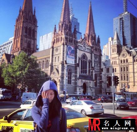 倪妮2014墨尔本之旅生活照 活泼好动享受生活(1)
