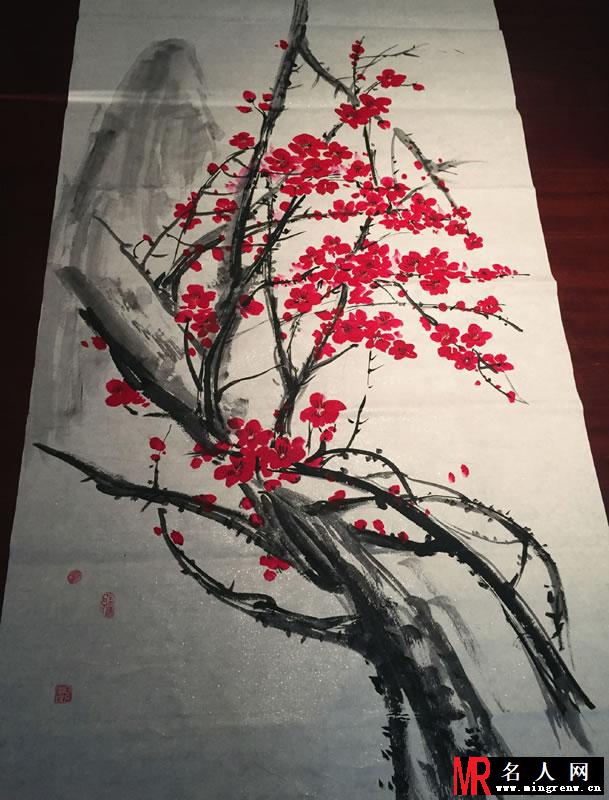 张馨予画梅生活照 文艺气息十足安静的美女子(1)