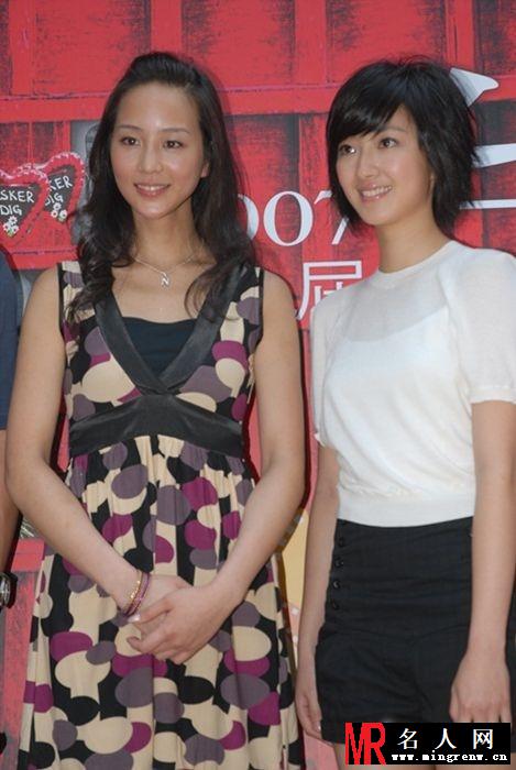 2007年5月台北电影节开跑记者会 张钧甯着碎花吊带裙(1)