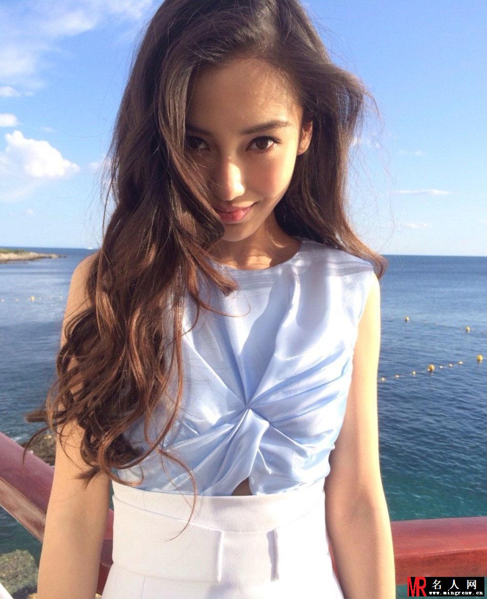 Angelababy微博秀美照 恋情甜蜜展笑颜(1)