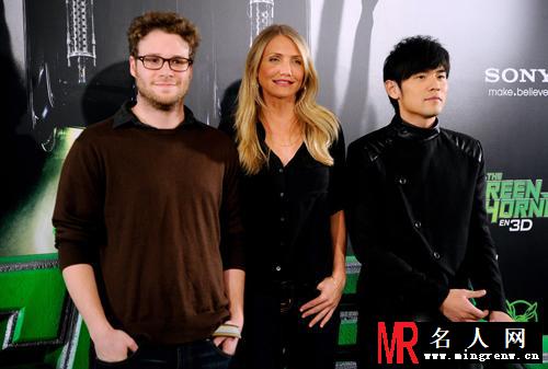 周杰伦亮相《青蜂侠》西班牙马德里首映(1)