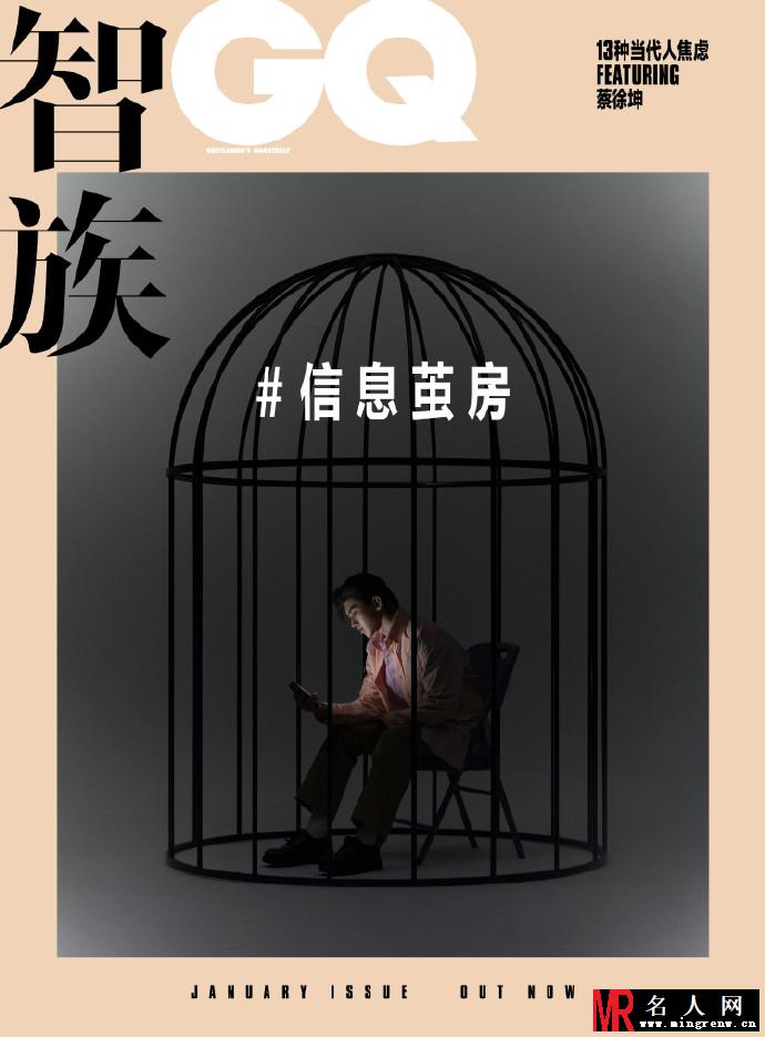 蔡徐坤GQ开年封面 演绎13种当代人焦虑(1)