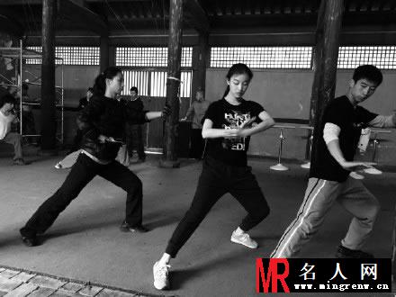 倪妮2015学习武术生活照 刻苦勤奋十分认真(1)