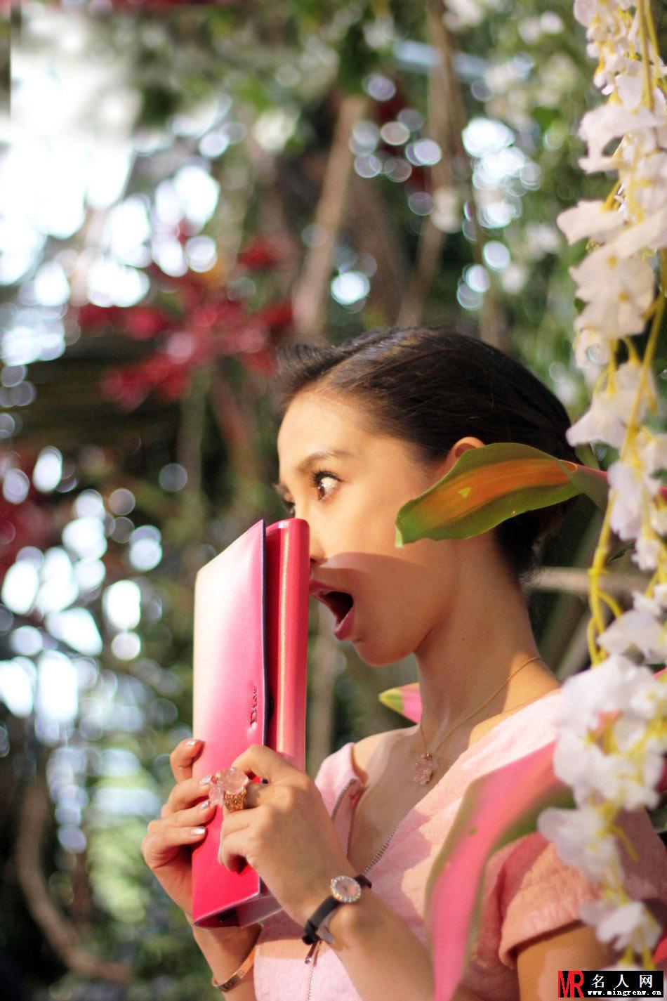 Angelababy巴黎时装周时尚花园大片写真(1)