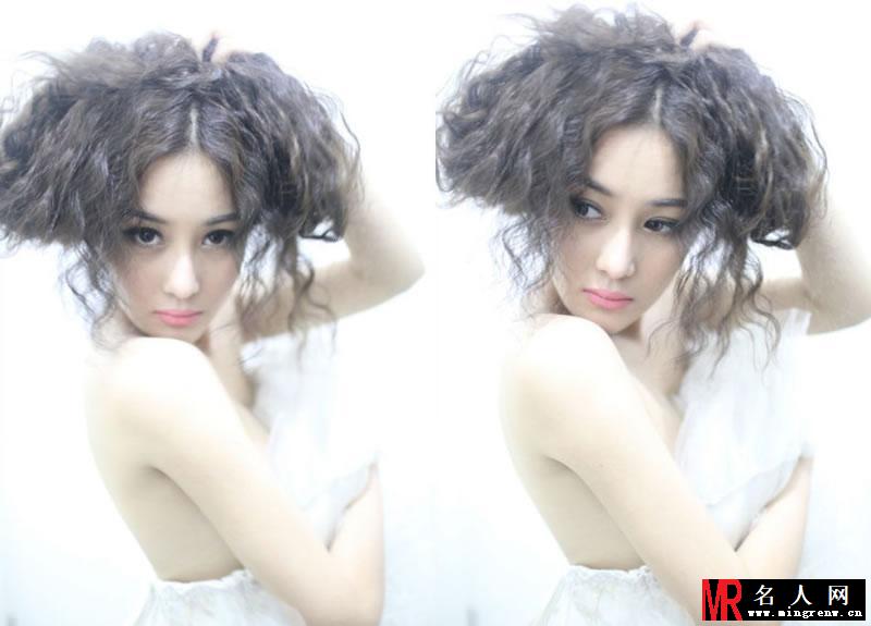 张馨予白色婚纱唯美写真 低胸长裙难掩上体丰满(1)