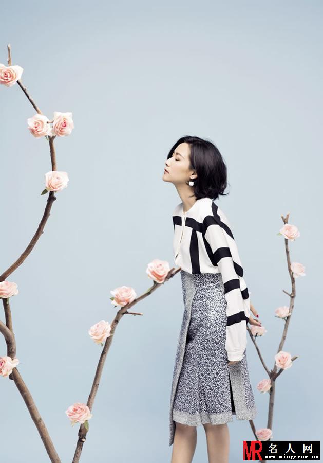 徐静蕾初春写真 春意盎然显知性(1)