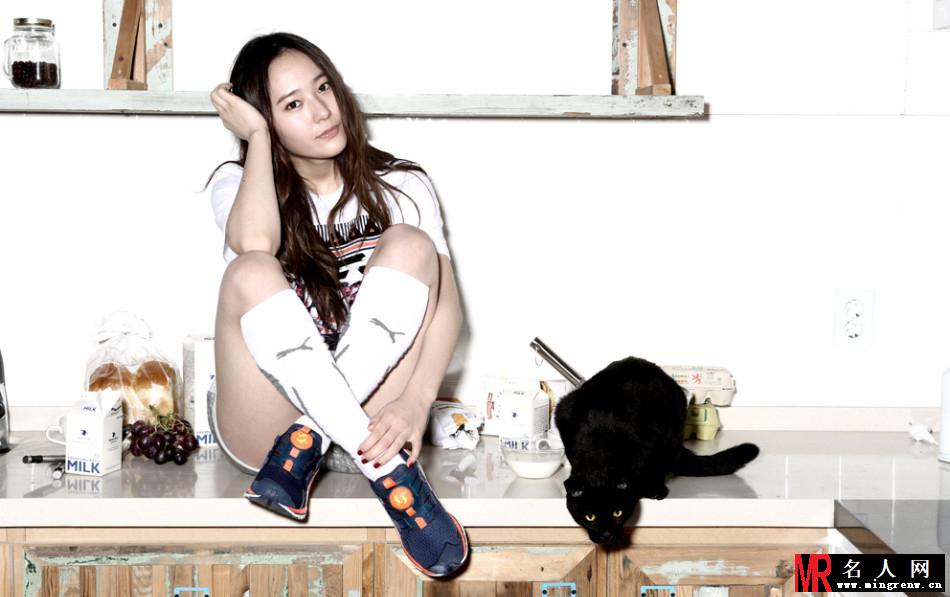 Krystal潮搭写真 颓废背景诠释街头少女(1)