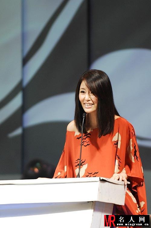 《功夫盛典》红地毯林心如长发秀美小露香肩(1)