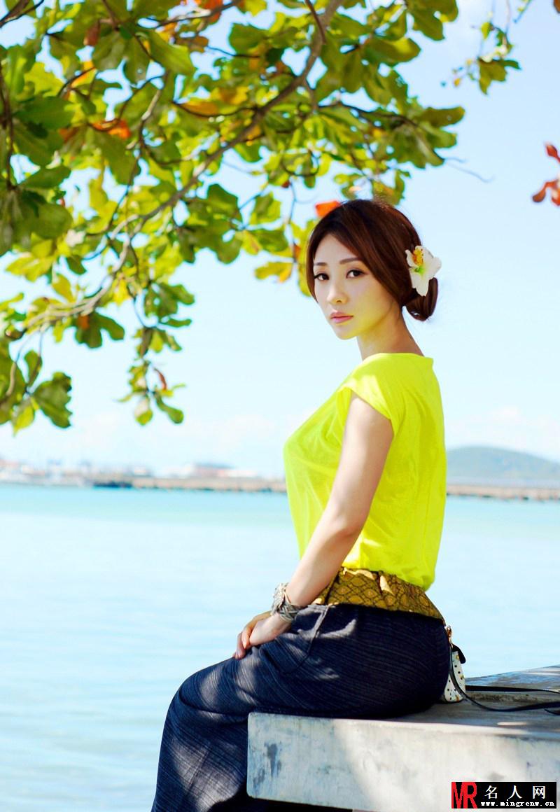 柳岩苏梅岛海滩唯美写真全集 性感小清新(1)