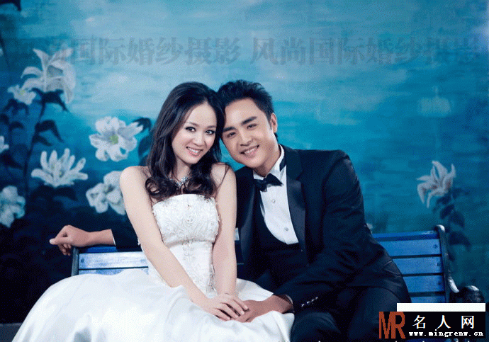 陈乔恩明道再携手 寒冷冬日拍甜蜜婚纱照(1)