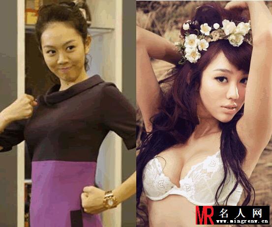 网传姜妍整容前后对比照：秒变大妈(1)