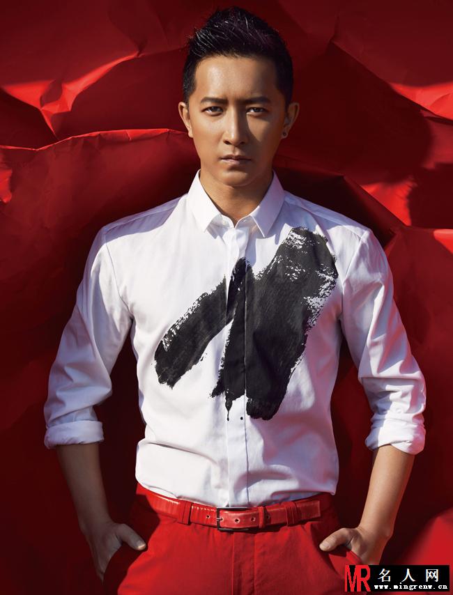 韩庚红色造型写真 彰显男人野性魅力(1)