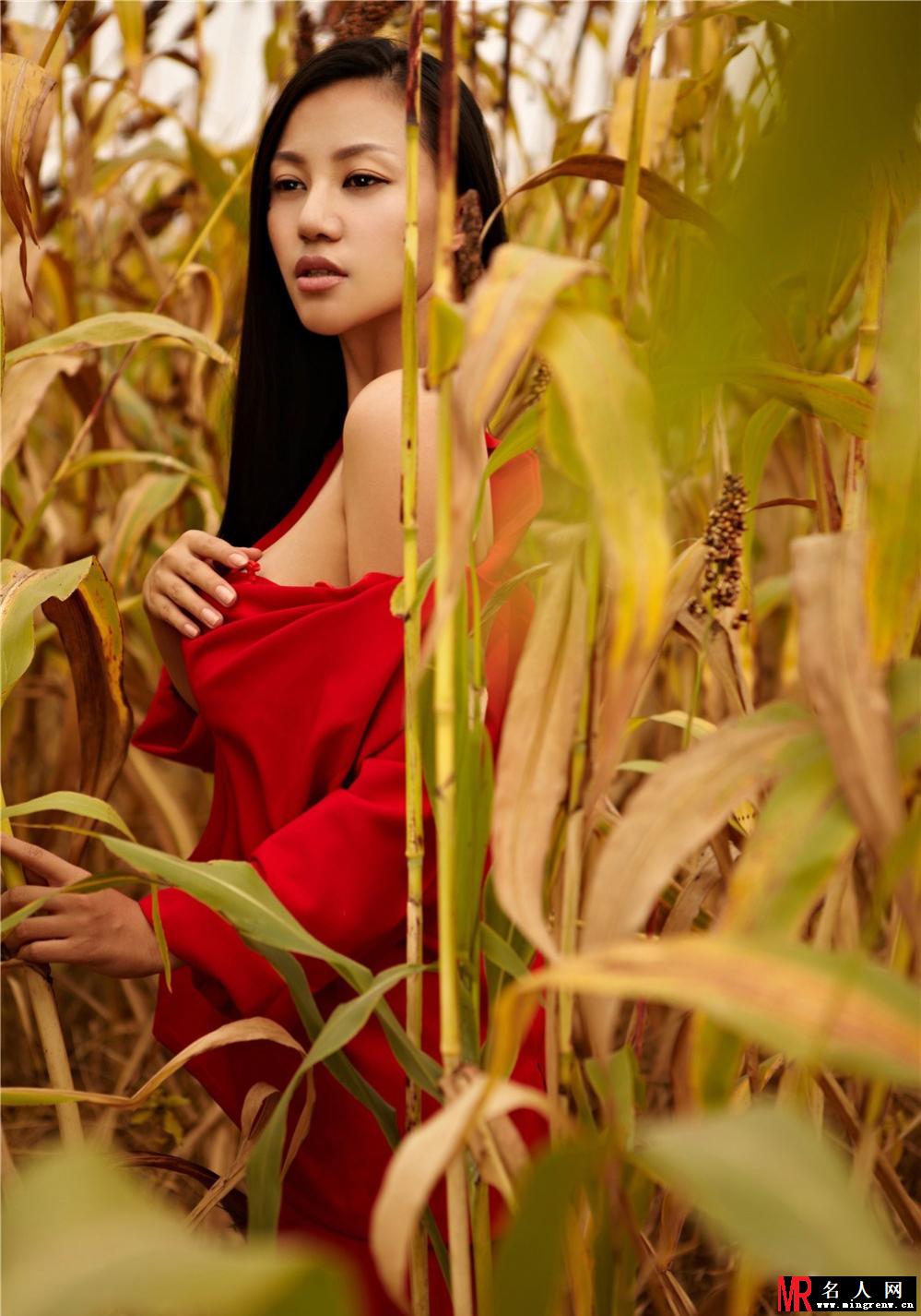 G奶女神苏梓玲高粱地写真 袒胸露背大尺度(1)