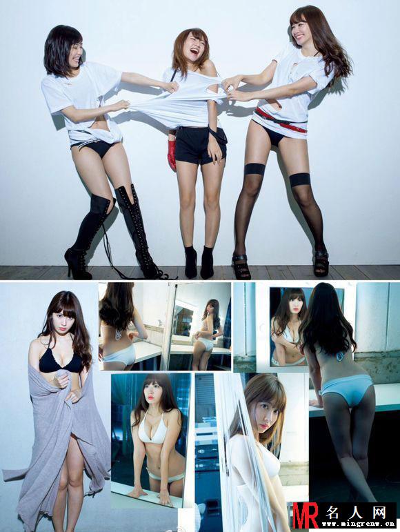 AKB48《花花公子》写真 互相撕衣尽显诱惑(1)