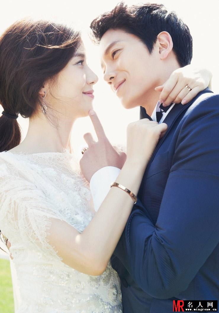 韩星池城李宝英浪漫婚甜蜜纱照曝光(1)