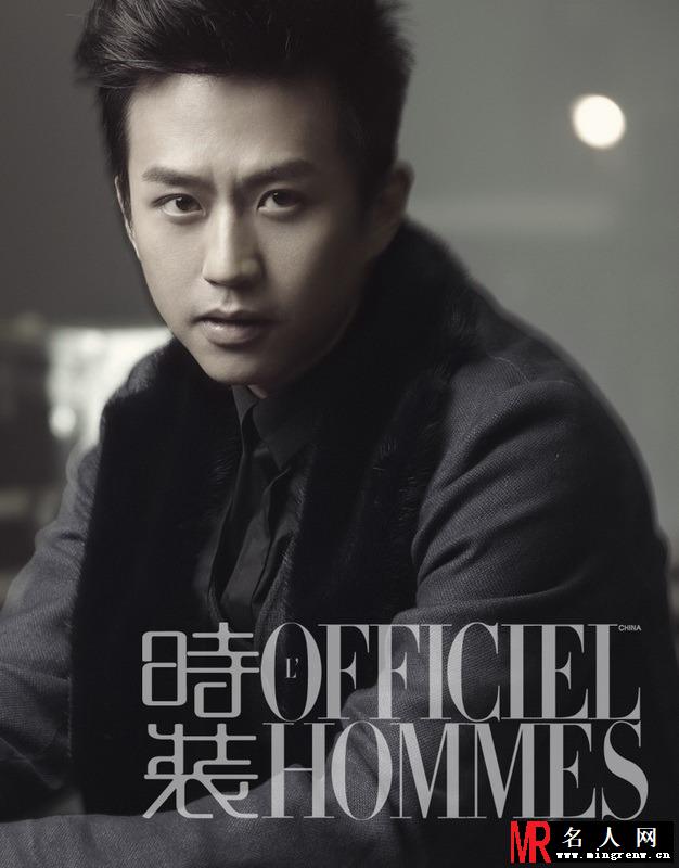 邓超登《时装office》杂志拍黑白写真大片(1)