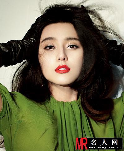 范冰冰《marie claire玛丽嘉儿》八月刊红唇写真(1)