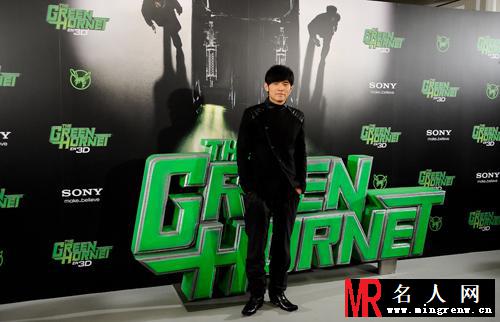 周杰伦亮相《青蜂侠》西班牙马德里首映(1)