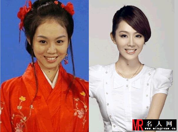 网传姜妍整容前后对比照：秒变大妈(1)
