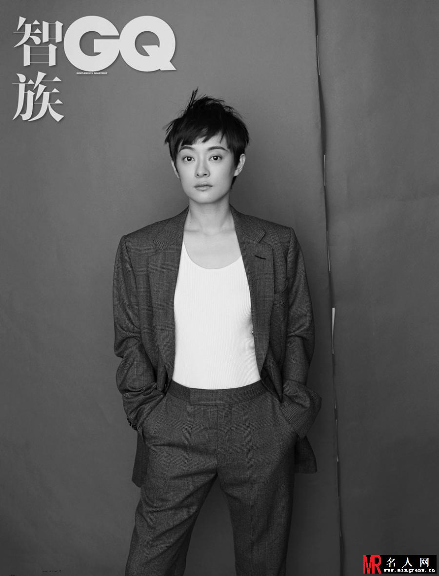 孙俪封面大片 潇洒酷帅英气十足(1)