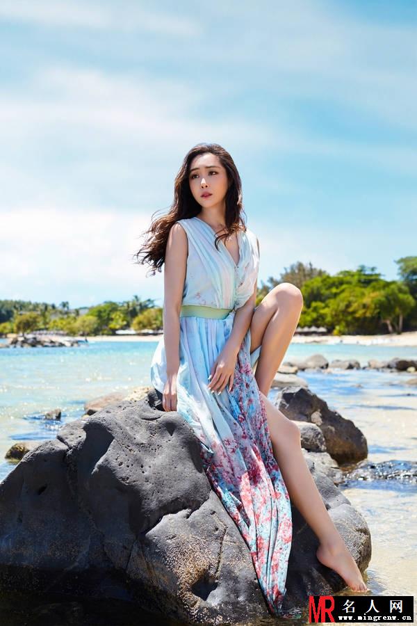 杜若溪海边写真 性感蓝色宛若美人鱼(1)