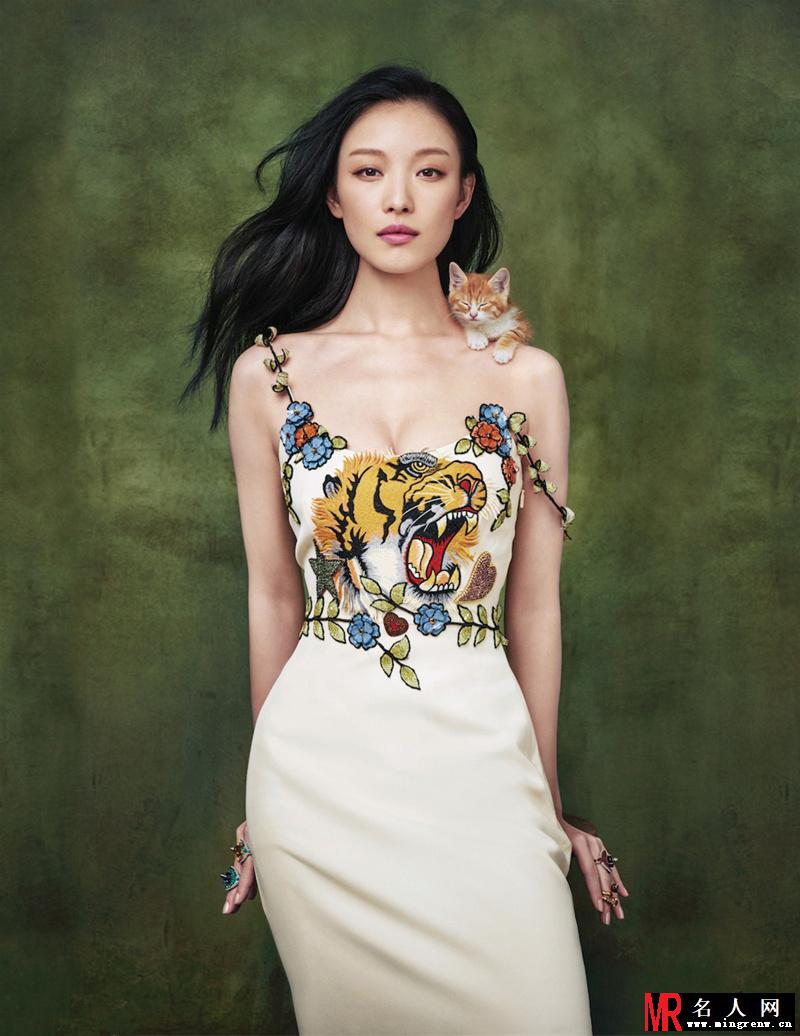 倪妮时尚写真 喵星人与女神同框(1)