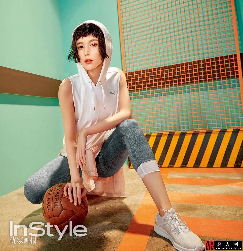 娜扎杂志大片曝光 清新活力性感诠释运动风(1)