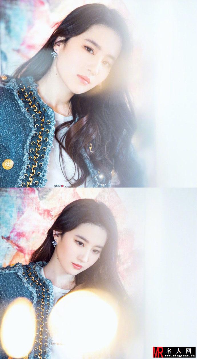 刘亦菲写真照曝光 着绒边牛仔衣迷幻魅惑似妖精(1)