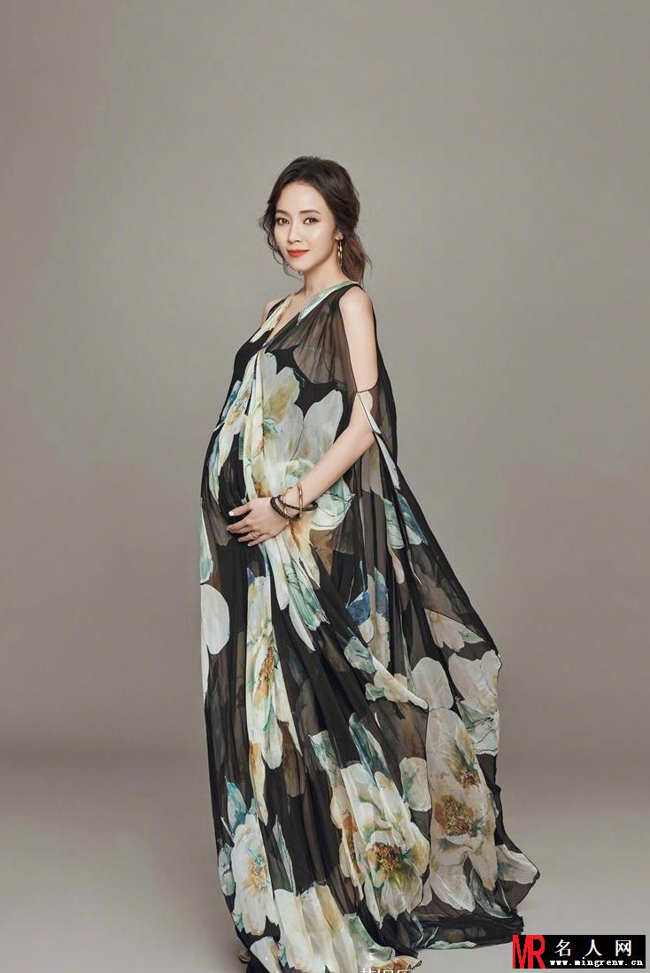 辣妈侯佩岑怀二胎写真 肚大如球时髦靓丽(1)