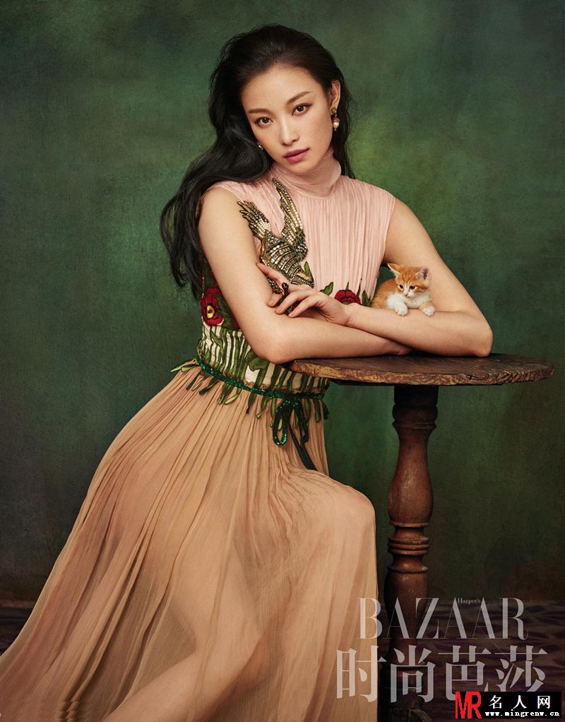 倪妮时尚写真 喵星人与女神同框(1)