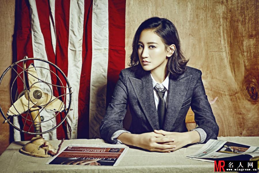 曾泳醍帅气写真 玩转干练中性风格(1)