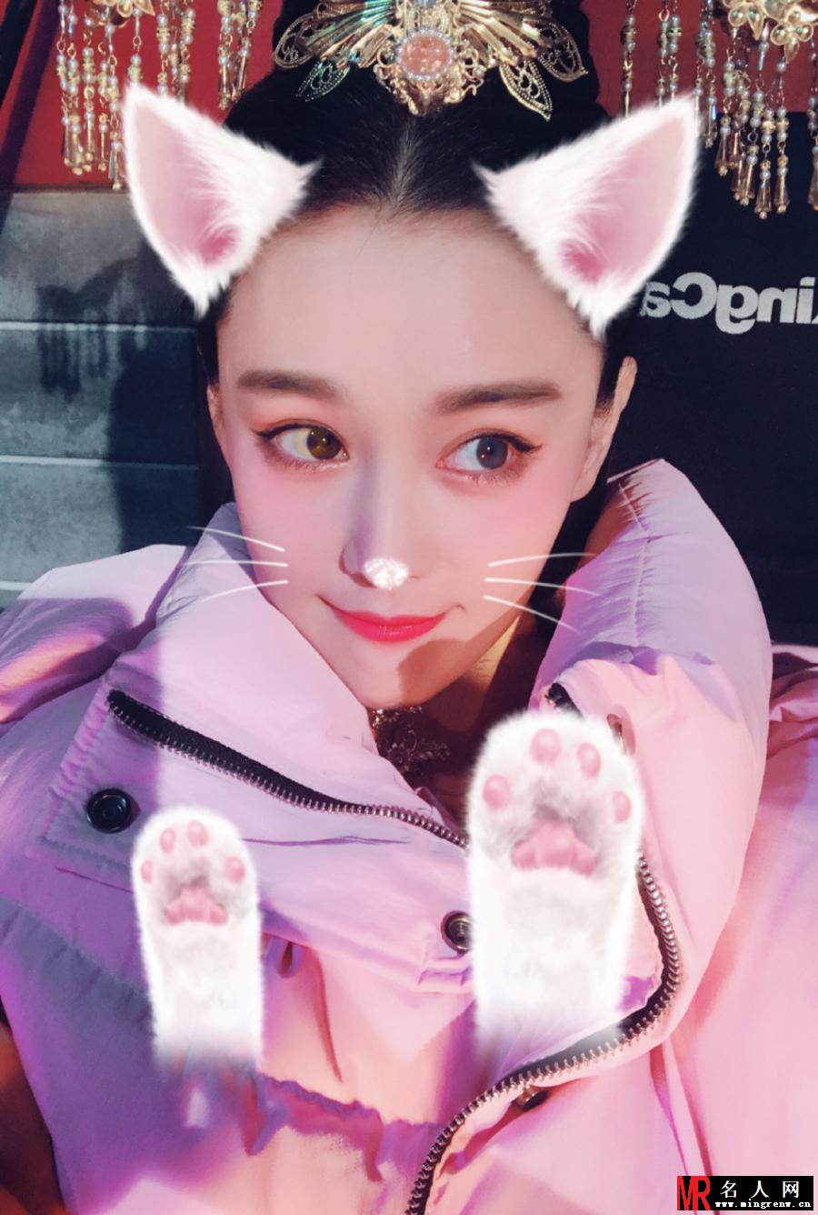 张馨予自拍变身猫咪卖萌(1)
