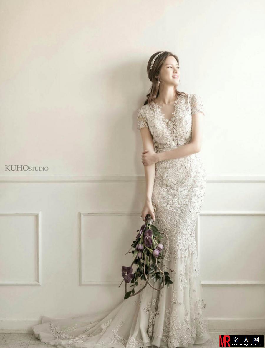 小美人郑佳恩唯美婚纱写真(1)